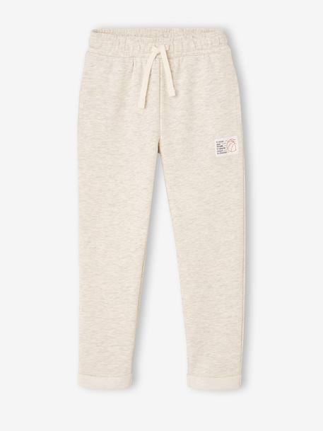 Jogging trousers for boys marl white - vertbaudet enfant 