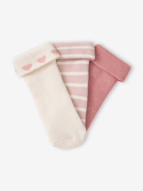 Pack of 3 booties for baby ecru - vertbaudet enfant 