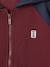 Zipped hooded sweatshirt for boys with colour block design bordeaux red+green+medium blue+ochre - vertbaudet enfant 