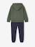 Ensemble sport garçon à capuche bordeaux+ocre+vert sauge - vertbaudet enfant 