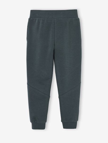 Pantalon jogging 'Athletic' garçon en molleton anthracite+chocolat+lichen - vertbaudet enfant 