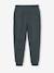 Pantalon jogging 'Athletic' garçon en molleton anthracite+chocolat+lichen - vertbaudet enfant 