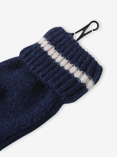 boys hat, snood and gloves set navy blue - vertbaudet enfant 