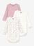 PETIT BATEAU Pack of 3 long-sleeved bodysuits rose - vertbaudet enfant 