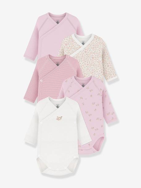 Lot 5 bodies croisés rose - vertbaudet enfant 