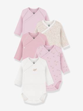 Baby-Pack of 5 wrapover bodysuits