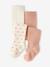 Pack of 2 Pairs of Tights with Heart Motifs for Baby Girls beige+navy blue - vertbaudet enfant 