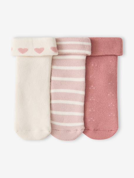 Pack of 3 booties for baby ecru - vertbaudet enfant 