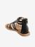 Sandales cuir fille esprit spartiates NOIR+or - vertbaudet enfant 