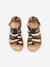 Sandales cuir fille esprit spartiates NOIR+or - vertbaudet enfant 