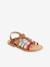 Multi-Strap Leather Sandals for Girls, Designed for Autonomy 6510+caramel+multicoloured - vertbaudet enfant 