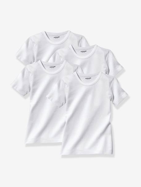 Lot de 4 T-shirts maillot de corps BASICS BLANC - vertbaudet enfant 