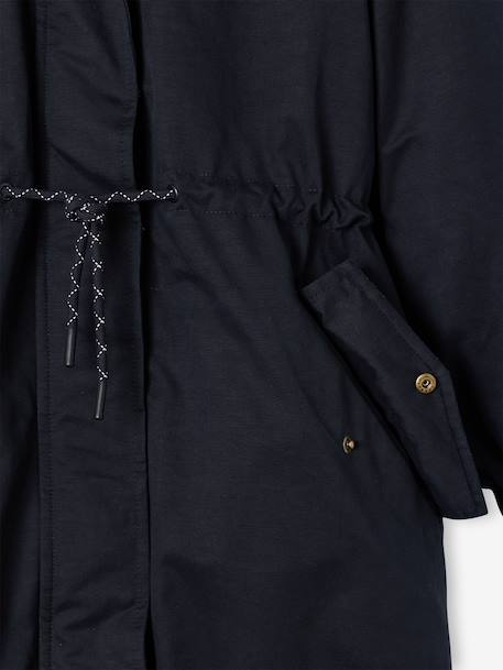 Lined parka for girls black - vertbaudet enfant 