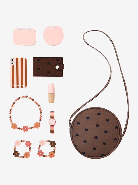 Sac à main avec accessoires en bois FSC® marron - vertbaudet enfant 
