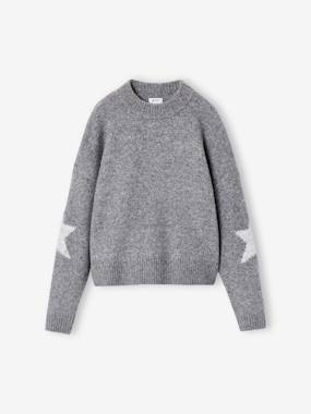 -Long-sleeved knit jumper for girls