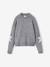 Long-sleeved knit jumper for girls grey - vertbaudet enfant 