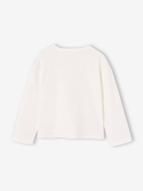 Long-sleeved T-shirt for girls ecru+vanilla - vertbaudet enfant 