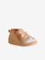 Chaussons zippés bébé en toile beige+beige imprimé+blanc imprimé+rose imprimé+rose pâle+vanille - vertbaudet enfant 