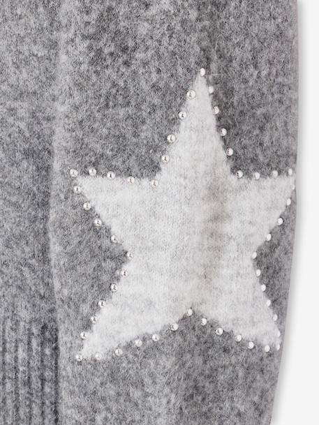 Long-sleeved knit jumper for girls grey - vertbaudet enfant 
