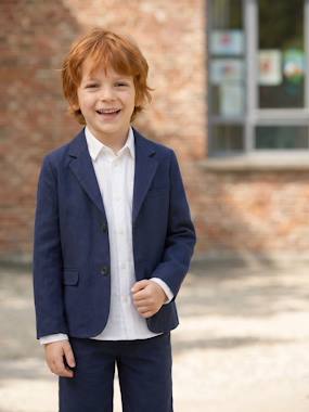 Occasion Wear Cotton/Linen Jacket for Boys - vertbaudet enfant -Occasion Wear Cotton/Linen Jacket for Boys