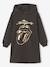 Hooded sweatshirt dress Rolling Stones for girls anthracite - vertbaudet enfant 