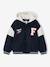Blouson teddy garçon à capuche amovible marine - vertbaudet enfant 