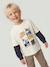 Long-sleeved layered-effect T-shirt for boys ecru - vertbaudet enfant 