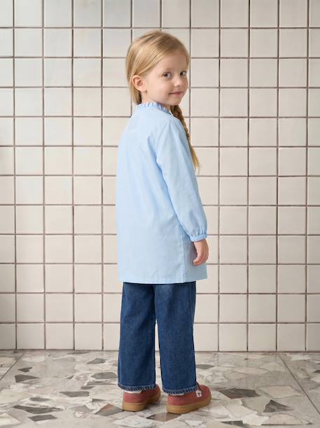 customisable Frozen apron for girls sky blue - vertbaudet enfant 