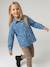 Embroidered Long-sleeved shirt for girls denim blue - vertbaudet enfant 