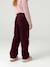 Wide Corduroy Paperbag Trousers for Girls bordeaux red+camel+mauve+navy blue+olive - vertbaudet enfant 
