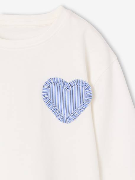 Long-sleeved T-shirt for girls ecru+vanilla - vertbaudet enfant 