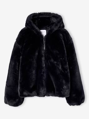Fille-Veste fausse fourrure fille