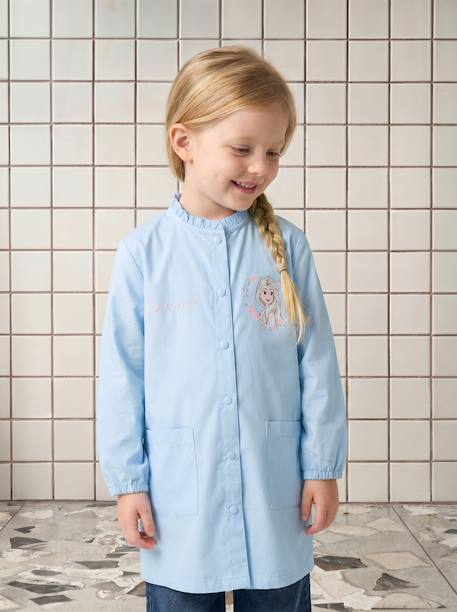 customisable Frozen apron for girls sky blue - vertbaudet enfant 