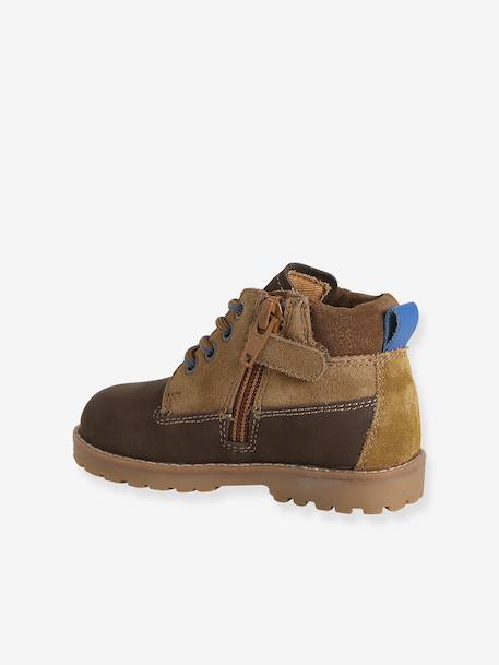 Boots premiers pas bébé cuir brun - vertbaudet enfant 
