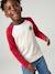 Long-sleeved T-shirt for boys bordeaux red+ochre+sage green - vertbaudet enfant 