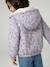 Coupe-vent fille à capuche réversible léopard/sherpa beige+vanille - vertbaudet enfant 