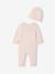 Ensemble combinaison et bonnet naissance fille rose pâle - vertbaudet enfant 