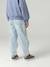 Jean balloon fille bleu moyen+denim bleached - vertbaudet enfant 