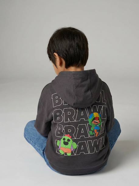 Hooded Brawl Stars sweatshirt for boys anthracite - vertbaudet enfant 