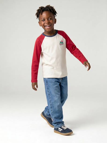 Loose-fit jeans for boys black+double stone - vertbaudet enfant 