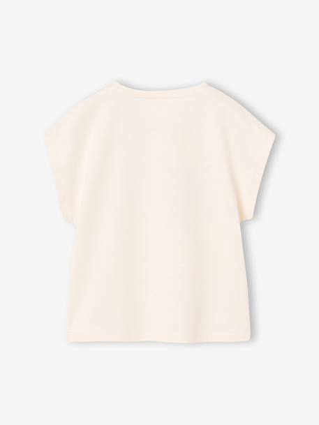 Short-sleeved t-shirt anthracite+ecru+rose - vertbaudet enfant 
