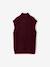 Sleeveless Trucker Jumper for Girls, JONEN bordeaux red+marl grey - vertbaudet enfant 