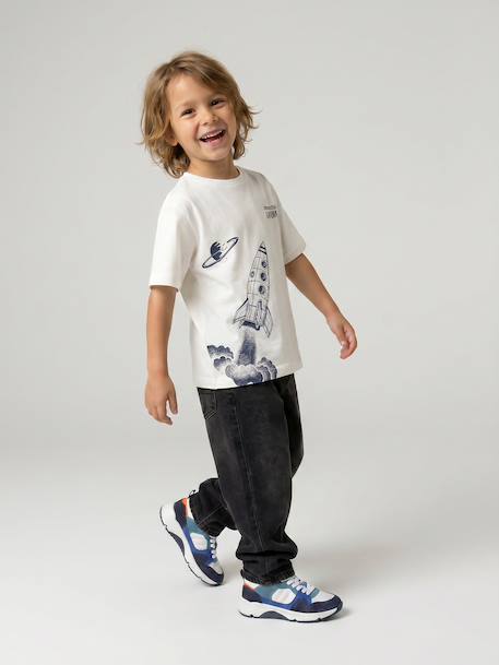 Short-sleeved T-shirt for boys ecru - vertbaudet enfant 
