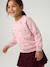 Long-sleeved sweatshirt for girls ecru+pale pink - vertbaudet enfant 