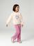 Ensemble fille sweat et pantalon écru - vertbaudet enfant 