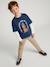 Long-sleeved T-shirt with layered look for boys navy blue - vertbaudet enfant 