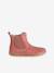 Boots fille cuir zippées beige+bronze+camel+marine+marron+vert+vieux rose - vertbaudet enfant 