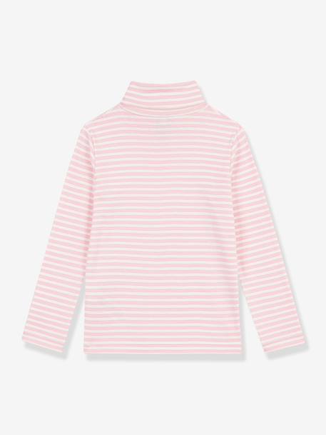 Striped roll-neck top for kids by PETIT BATEAU rose - vertbaudet enfant 