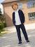 Long-Sleeved Varsity Cardigan for Boys marl grey+navy blue - vertbaudet enfant 