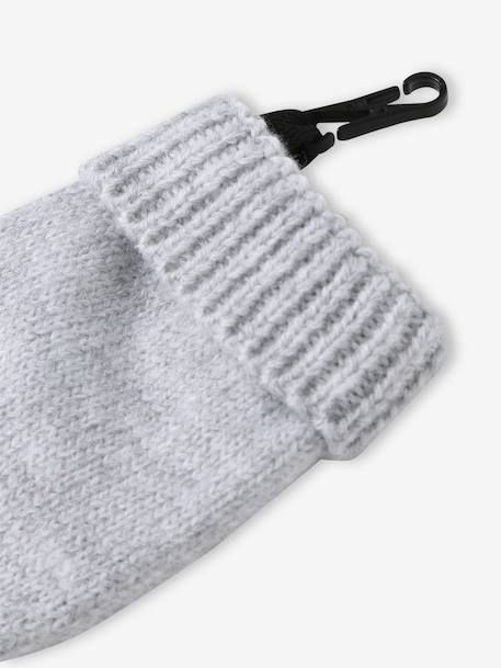 Ensemble bébé bonnet, snood et moufles gris chiné - vertbaudet enfant 